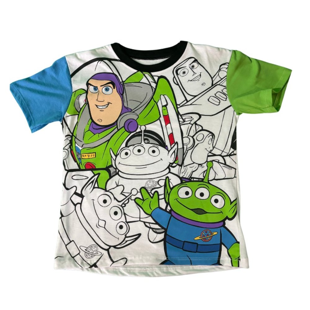 Disney Pixar Toy Story Boys Short Sleeve T-Shirt | Buzz Lightyear Graphic Tee